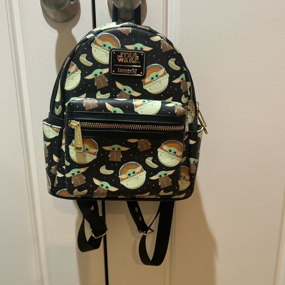 Loungefly Grogu Patterned Backpack - image 2